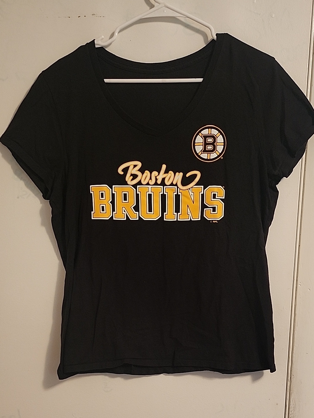 NHL Boston Bruins Black and Yellow Logo Tee